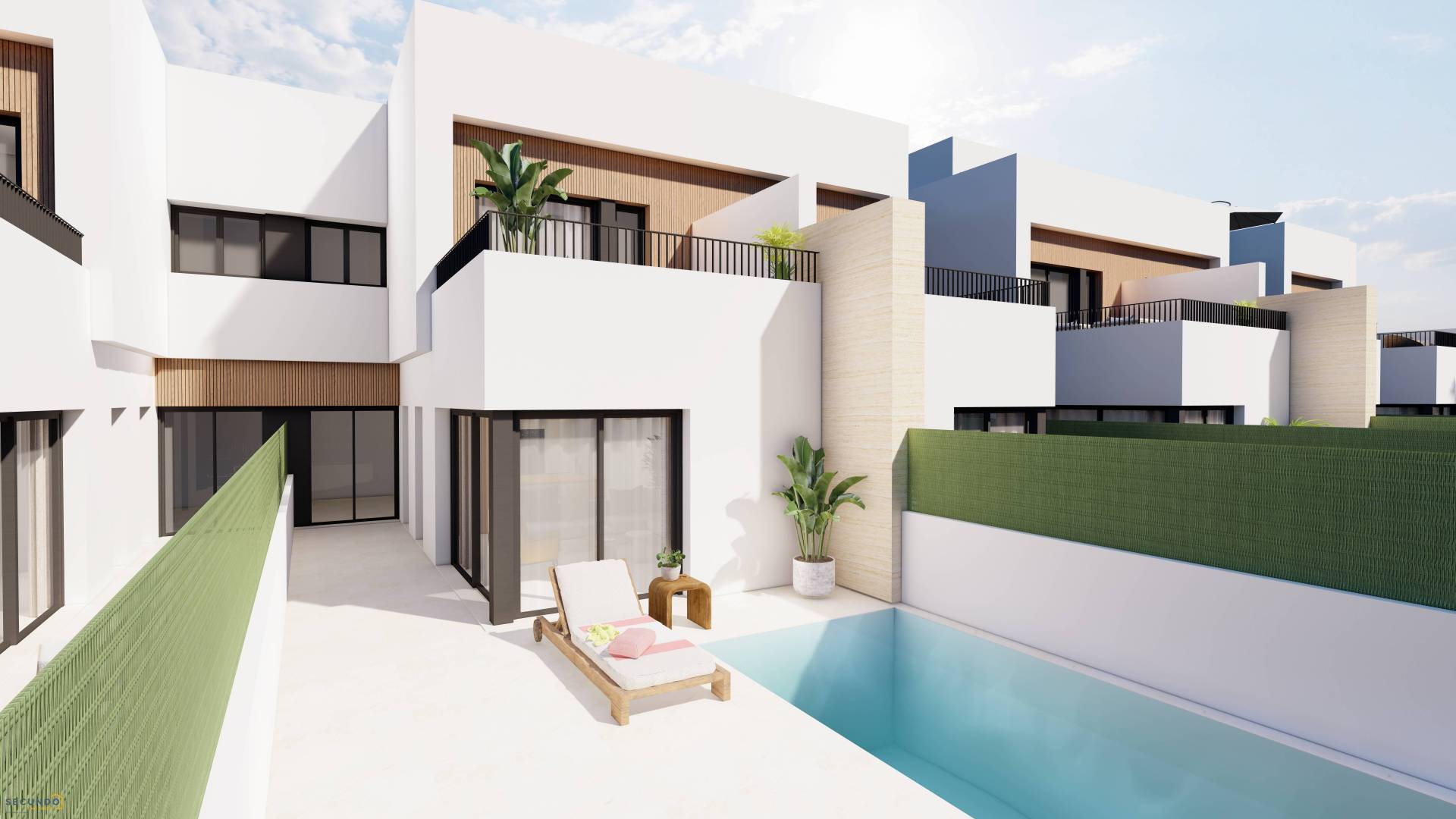 Santiago de la Ribera: villas modernes 3 chambres à 1 km de la mer