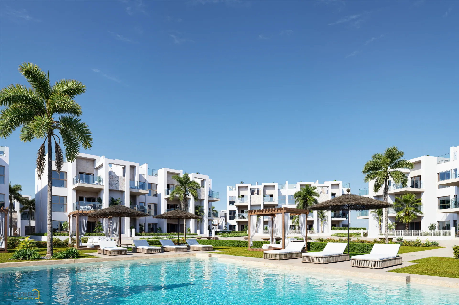 Los Alcazares: beaux appartements 3 chambres à 300m de la mer