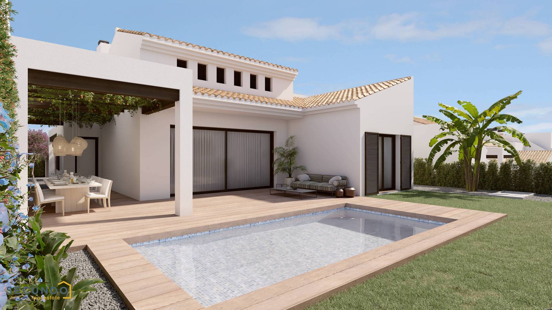 LAST UNITS! Algorfa: superb 3 bedroom villa in a beautiful golf course