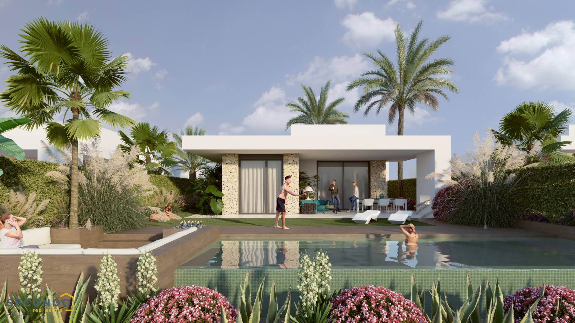 Algorfa: Luxueuse villa trois chambres en première ligne de golf