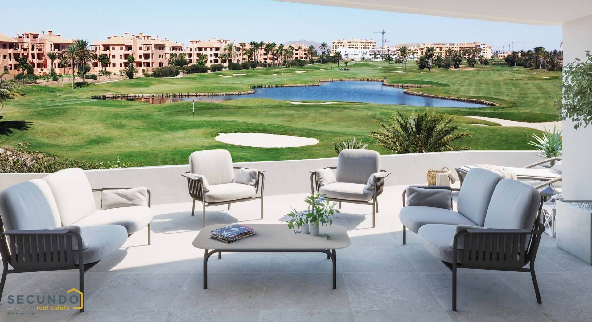 LAST UNITS! Los Alcazares: superb 2 bedroom apartments on the frontline of golf