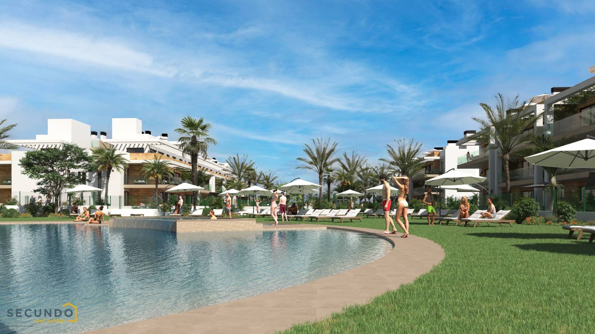 Los Alcazares: beaux appartements 2 chambres sur un golf