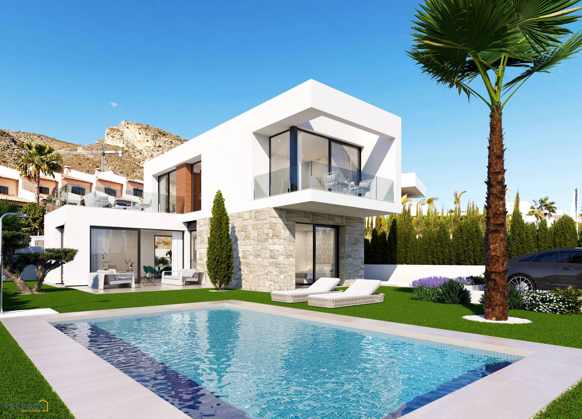 Finestrat: magnifiques villas en 3 chambres avec vue sur mer