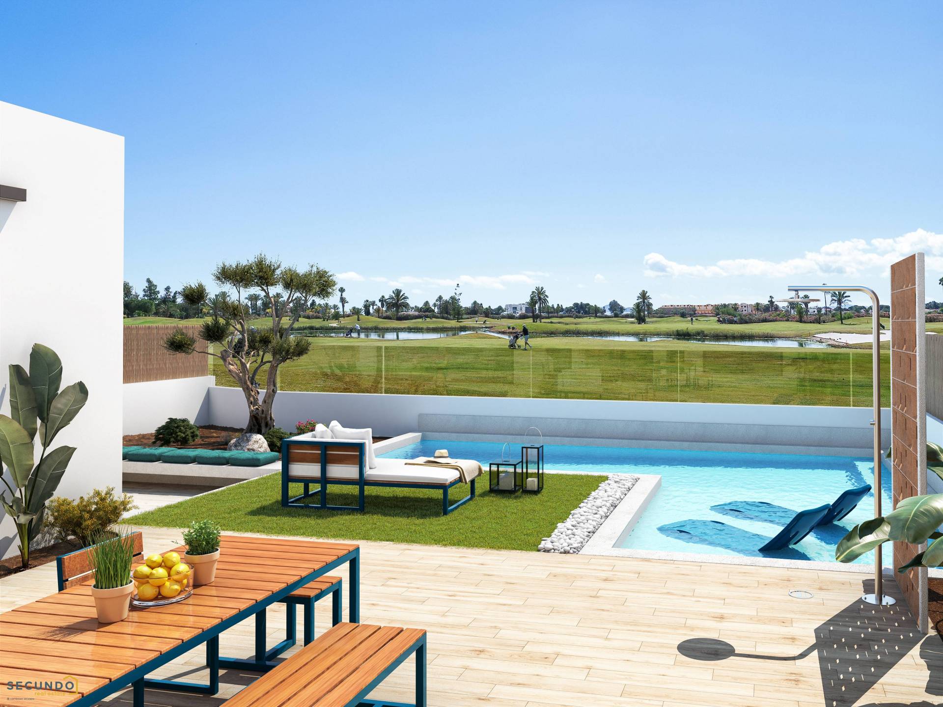 Los Alczares: splendides villas 3 chambres en 1ère ligne de golf
